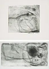 Walter Stöhrer, Konvolut von 2 Radierungen, a) Ohne Titel