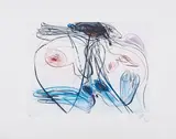 Walter Stöhrer, Irrsee, 1990, Farbradierung auf Bütten