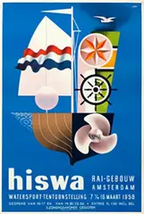Eppo Doeve, hiswa rai gebouw amsterdam, 1958, poster