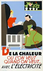 Yves Gueden, Avec l'Électricité: A collection of 7 posters advertising the electrification of houses in France, 1936, poster