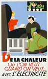 Yves Gueden, Avec l'Électricité: A collection of 7 posters advertising the electrification of houses in France, 1936, poster