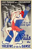André Mornas, Ligue Francaise de l'Enseignement Nimes, 1953, poster