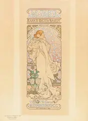 Alphonse Mucha, La dame au Camelias Sarah Bernhardt, poster