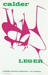 Willem Sandberg, stedelijk museum amsterdam calder Leger (Alexander Calder and Fernand Leger), poster