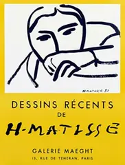 Henri Matisse, Dessins Récents de H. Matisse, poster