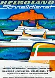 Rahn, Helgoland Schnelldienst, 1965, poster