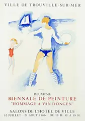 Kees van Dongen, Hommage a van Dongen Trouville-sur-Mer, 1966, poster
