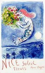 Marc Chagall, Nice Soleil Fleurs, 1962, poster