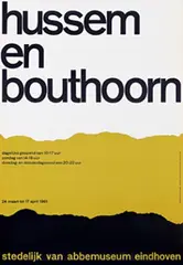 Wim Crouwel, stedelijk van abbemuseum eindhoven hussem en bouthoorn, 1961, poster