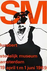 Wim Crouwel, stedelijk museum amsterdam Lucebert, 1969, poster