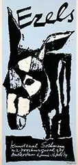 Dick Elffers, Kunstzaal Sothmann Amsterdam Ezels, 1959, poster