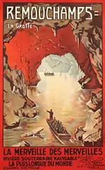Oscar Liedel, Remouchamps - La Grotte, 1923, poster
