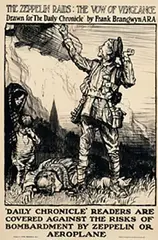 Frank Brangwyn, The Zeppelin The Vow of Vengeance Daily Chronicle, 1915, poster