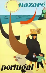 Gustavo Fontoura, Nazaré Portugal, 1956, poster