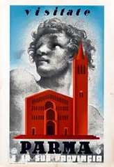 Carlo Mattioli, Visitate Parma, 1937, poster