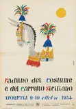 Artass, Raduno del costume Taormina, 1954, poster