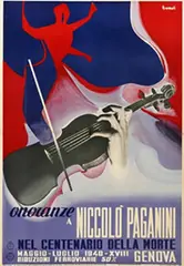 Marcello Nizzoli, Onoranze a Niccolo Paganini, 1940, poster