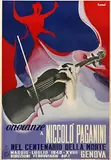 Marcello Nizzoli, Onoranze a Niccolo Paganini, 1940, poster