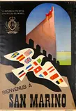 Mario Puppo, Bienvenus à San Marino, 1952, poster