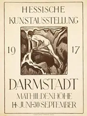 Ludwig von Hofmann, Hessische Kunstausstellung Darmstadt Mathildenhöhe, 1917, poster