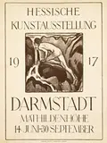 Ludwig von Hofmann, Hessische Kunstausstellung Darmstadt Mathildenhöhe, 1917, poster