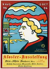 Robert Forrer, Kloster-Ausstellung Stein a/ Rhein Schaffhausen Schweiz, 1896, poster