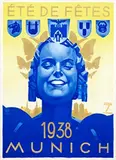 Ludwig Hohlwein (1874-1949, Été de Fêtes Munich, 1938, poster