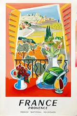Jane Atché, France Provence, 1952, poster