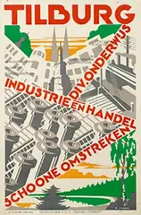 Karel Janson, Tilburg Onderwijs Industrie en Handel Schoone omstreken, 1931, poster