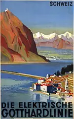 Otto Baumberger, Die Elektrische Gotthardlinie, 1935, poster