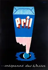 Herbert Leupin, Pril Entspannt das Wasser, poster