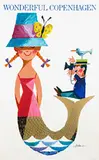 Ib Antoni, Wonderful Copenhagen (mermaid), 1963, poster