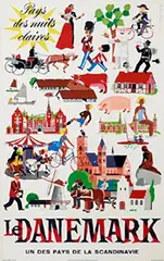 Laus Lauesen, Le Danemark pays de la Scandinavie, poster