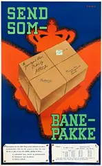 Erik F., Send Som Bane-Pakke, 1950, poster
