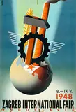 A. Spiridonovic, Foire Internationale de Zagreb Yougoslavie, 1949, poster