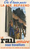 Henri Jannot, Le Rail Arrive nous travaillons SNCF, 1944, poster