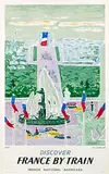 J. Cavailles, Discover France by Train Paris, 1957, poster