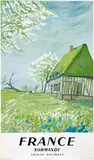 Tsuguharu Fouijita, France Normandy French Railways, 1954, poster