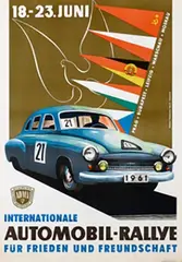 Dewag Werbung, ADMV Int. Automobil-Rallye, 1961, poster