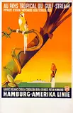 Albert Fuss, Hamburg Amerika Linie Caribia Gulf-Stream, 1938, poster