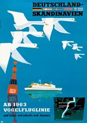 Meyer-Venecia, Deutschland Skandinavien DB, 1961, poster