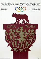 Armando Testa, Games of the XVII Olympiad Roma, 1960, poster