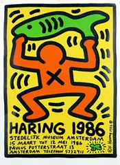 Keith Haring, Stedelijk Museum Amsterdam Haring 1986, 1986, poster