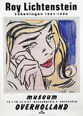 Museum Overholland Roy Lichtenstein tekeningen by Lex Reitsma, 1987, poster, sold Jun 2026