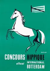Cornelis A.B. Bantzinger, Concours Hippique International Rotterdam, 1970, poster