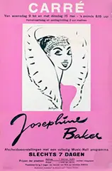 Cornelis A.B. Bantzinger, Josephine Baker afscheidsvoorstelling in Carré, 1956, poster