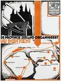 Louis Cardinaals, De Provincie Zeeland organiseert uw Boottocht, 1935, poster