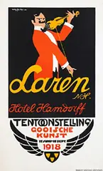 Tentoonstelling Gooische Kunst Hotel Hamdorff Laren Zunki Joska by Jan Willem Sluiter, 1918, poster, sold Jun 2026