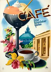 Otto Ottler, Café Alter Botanischer Garten München, poster