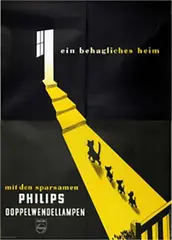 Graphische Büro Philips, Philips Doppelwendellampen (cats), poster